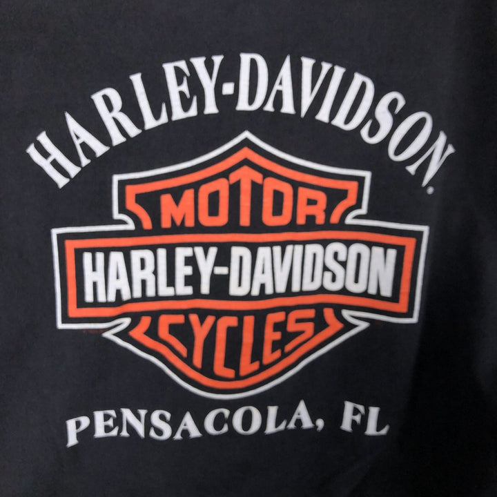 Vintage Harley-Davidson Eagle Pattern Motorcycle T-Shirt, Made in USA, Men's XL cotton black type Vintage Second Hand