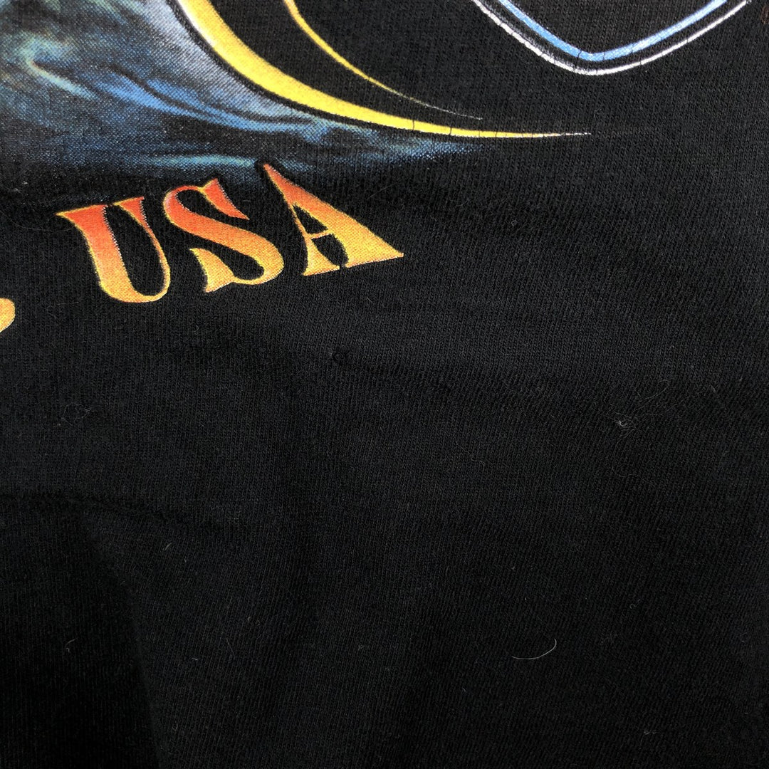 00'S Harley-Davidson Eagle Pattern Motorcycle Bike T-shirt Made in USA Men's XXL cotton black type Vintage Second Hand