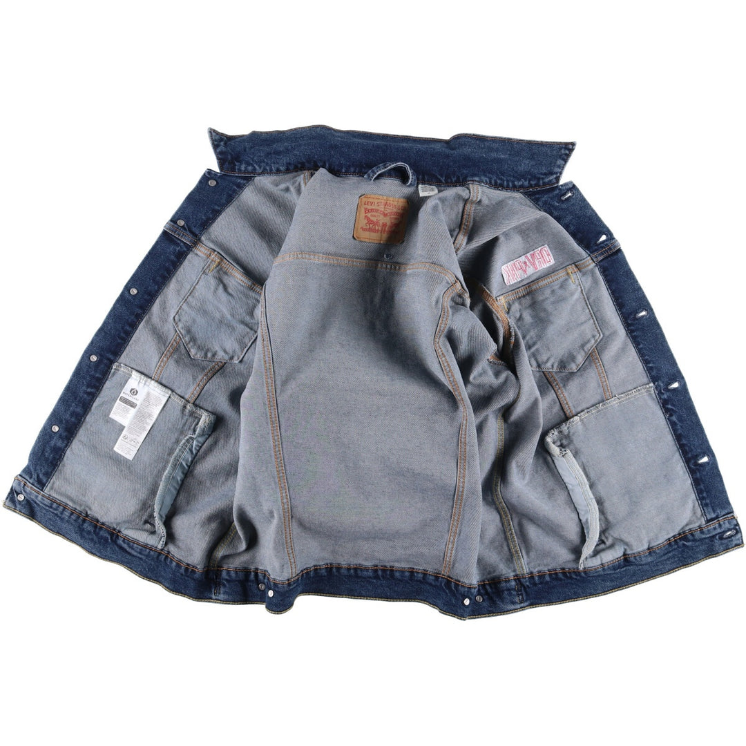 Levi's denim jacket, denim jacket, men's size L cotton blue type Vintage Second Hand