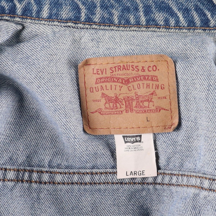 00'S Levi's denim jacket, denim jacket, men's size L cotton blue type Vintage Second Hand