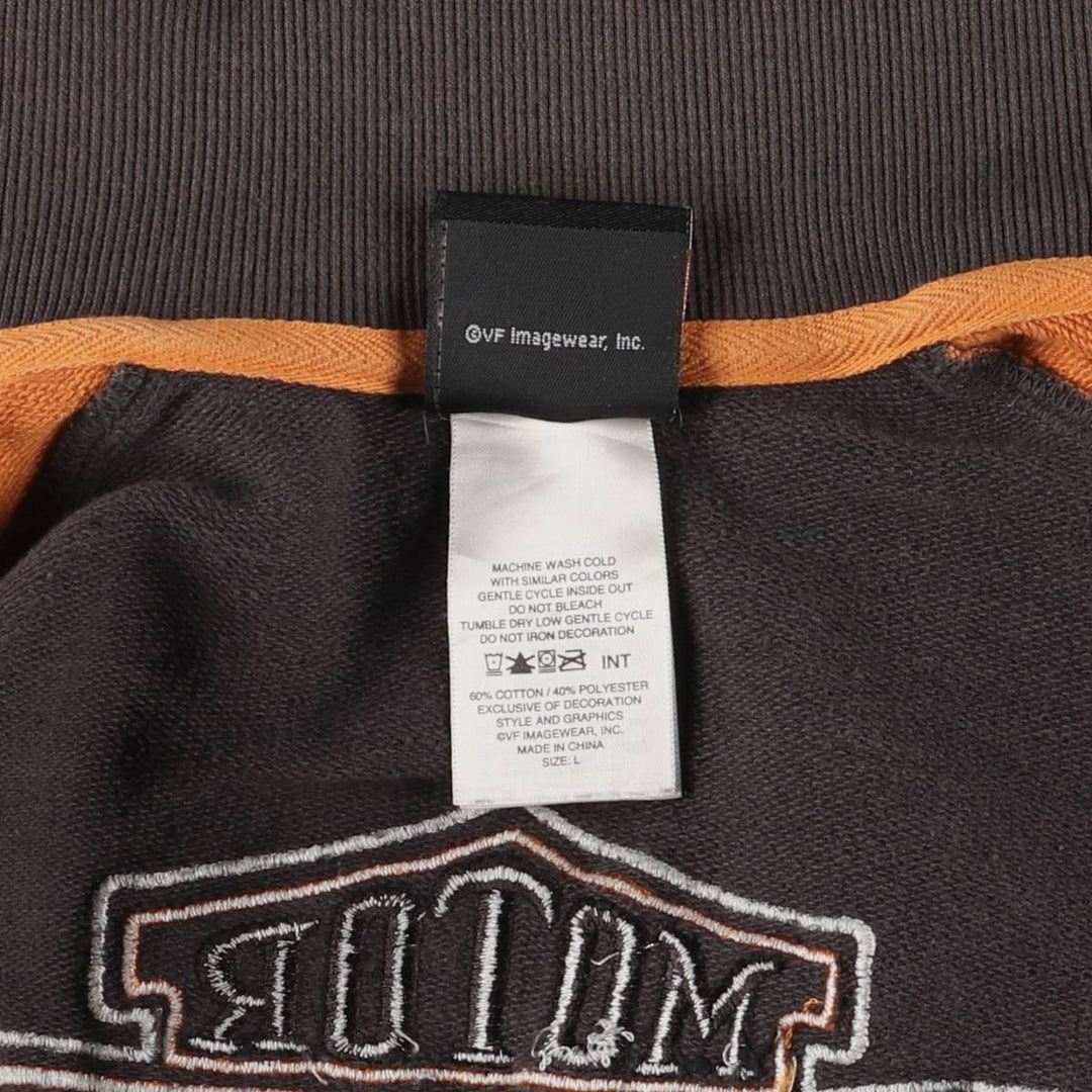 Harley-Davidson Back Logo Jersey Track Jacket Women's Size L cotton gray type Vintage Second Hand