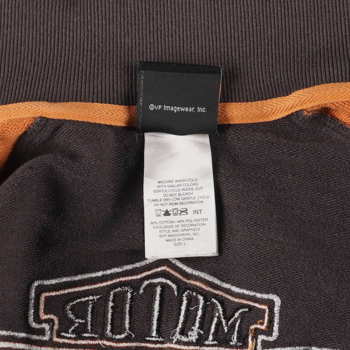 Harley-Davidson Back Logo Jersey Track Jacket Women's Size L cotton gray type Vintage Second Hand