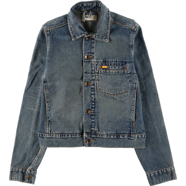 CATERPILLAR denim jacket, denim jacket, women's size M cotton blue type Vintage Second Hand