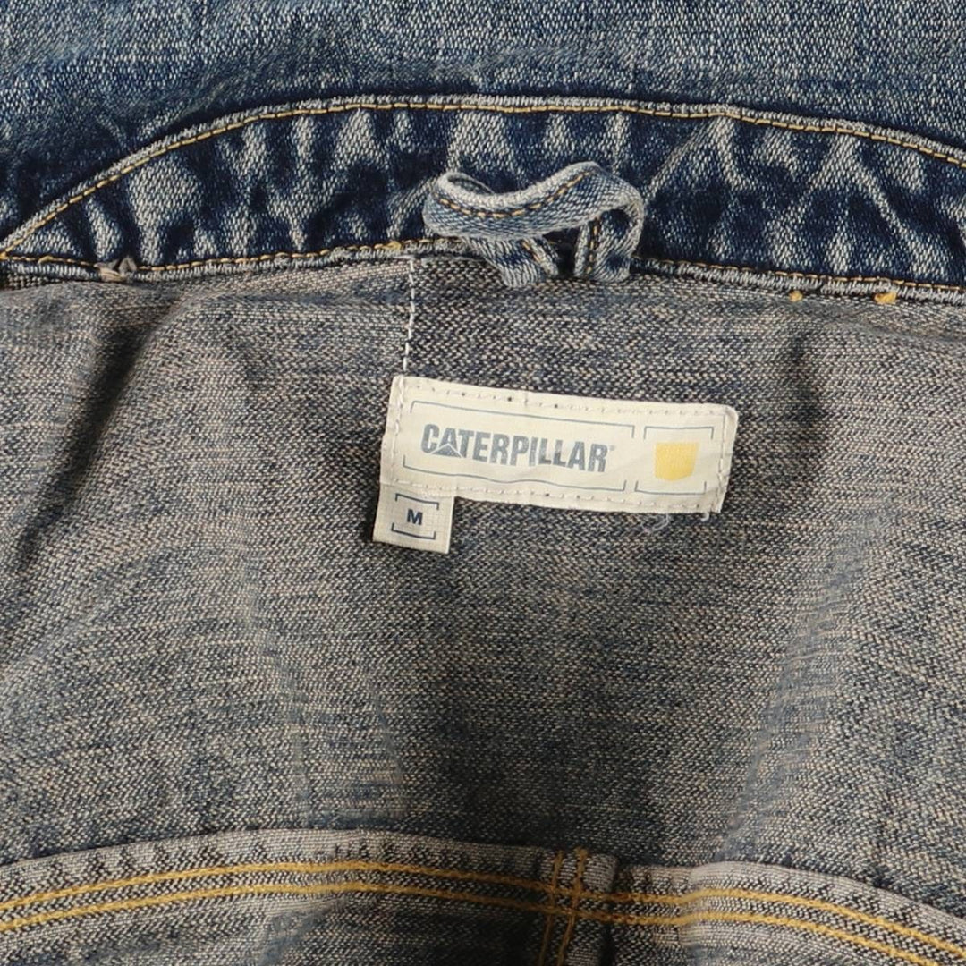 CATERPILLAR denim jacket, denim jacket, women's size M cotton blue type Vintage Second Hand
