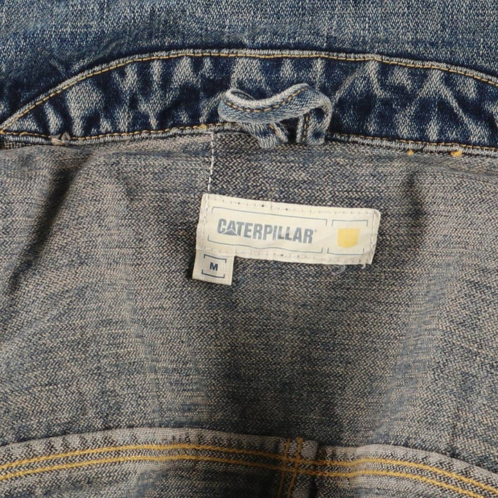 CATERPILLAR denim jacket, denim jacket, women's size M cotton blue type Vintage Second Hand