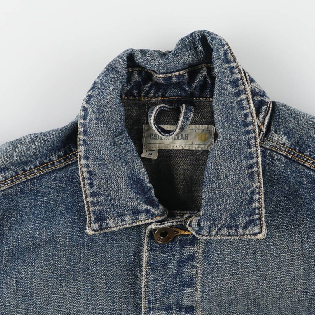 CATERPILLAR denim jacket, denim jacket, women's size M cotton blue type Vintage Second Hand