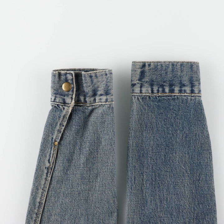 CATERPILLAR denim jacket, denim jacket, women's size M cotton blue type Vintage Second Hand