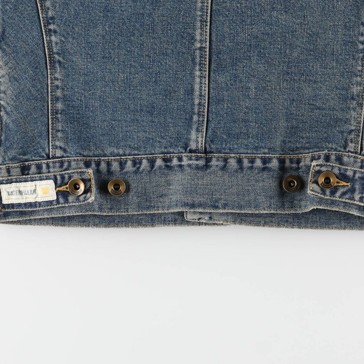 CATERPILLAR denim jacket, denim jacket, women's size M cotton blue type Vintage Second Hand