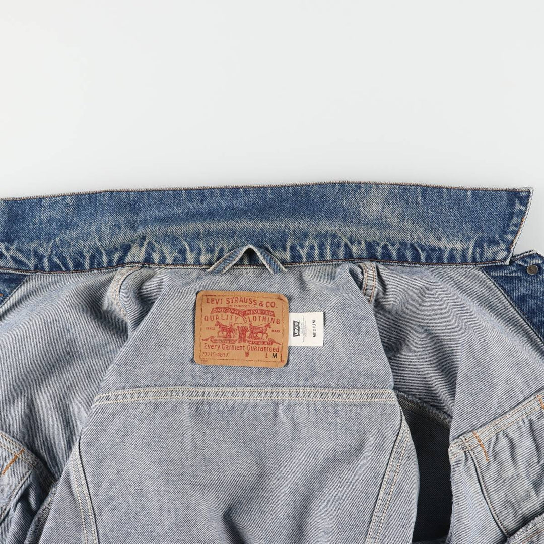 00'S Levi's 77715-4837 denim jacket, denim jacket, women's size M cotton blue type Vintage Second Hand