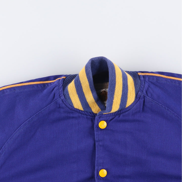 60'S EMPIRE Stadium Jacket Award Jacket Varsity Jacket Men's S Size Vintage unclear Navy blue Vintage Second Hand