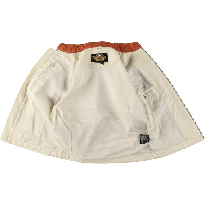 Harley-Davidson Motorcycle Jacket for Women (XS size) cotton ivory Vintage Second Hand