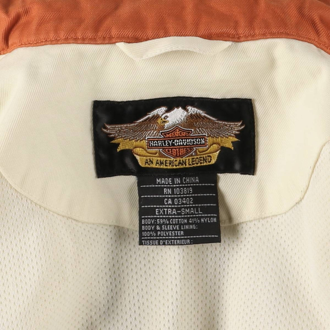 Harley-Davidson Motorcycle Jacket for Women (XS size) cotton ivory Vintage Second Hand