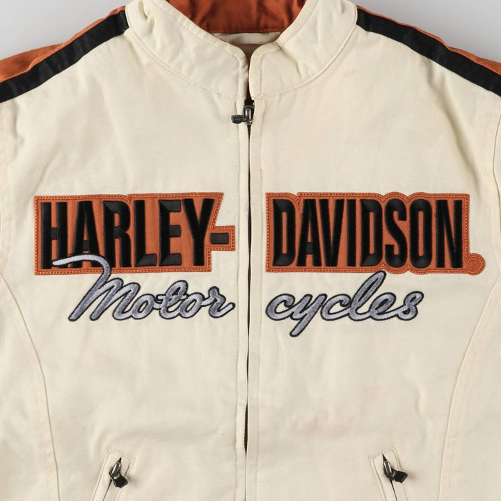 Harley-Davidson Motorcycle Jacket for Women (XS size) cotton ivory Vintage Second Hand