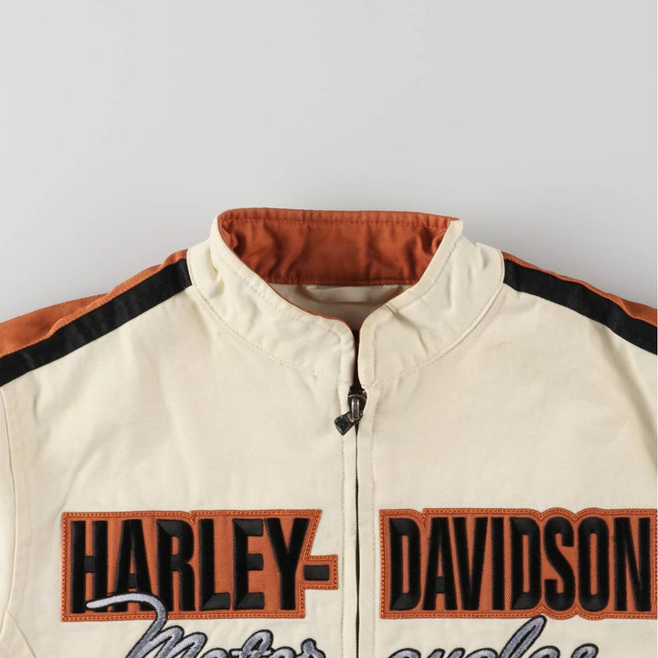 Harley-Davidson Motorcycle Jacket for Women (XS size) cotton ivory Vintage Second Hand