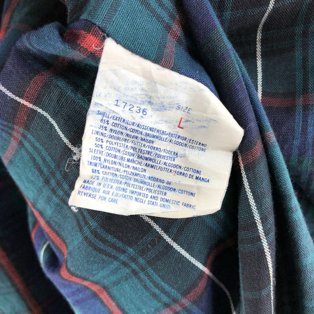 90'S WOOLRICH Harrington jacket type cotton blouson made in USA men's size L vintage cotton navy blue type Vintage Second Hand