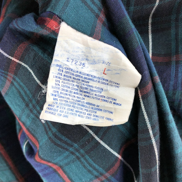 90'S WOOLRICH Harrington jacket type cotton blouson made in USA men's size L vintage cotton navy blue type Vintage Second Hand