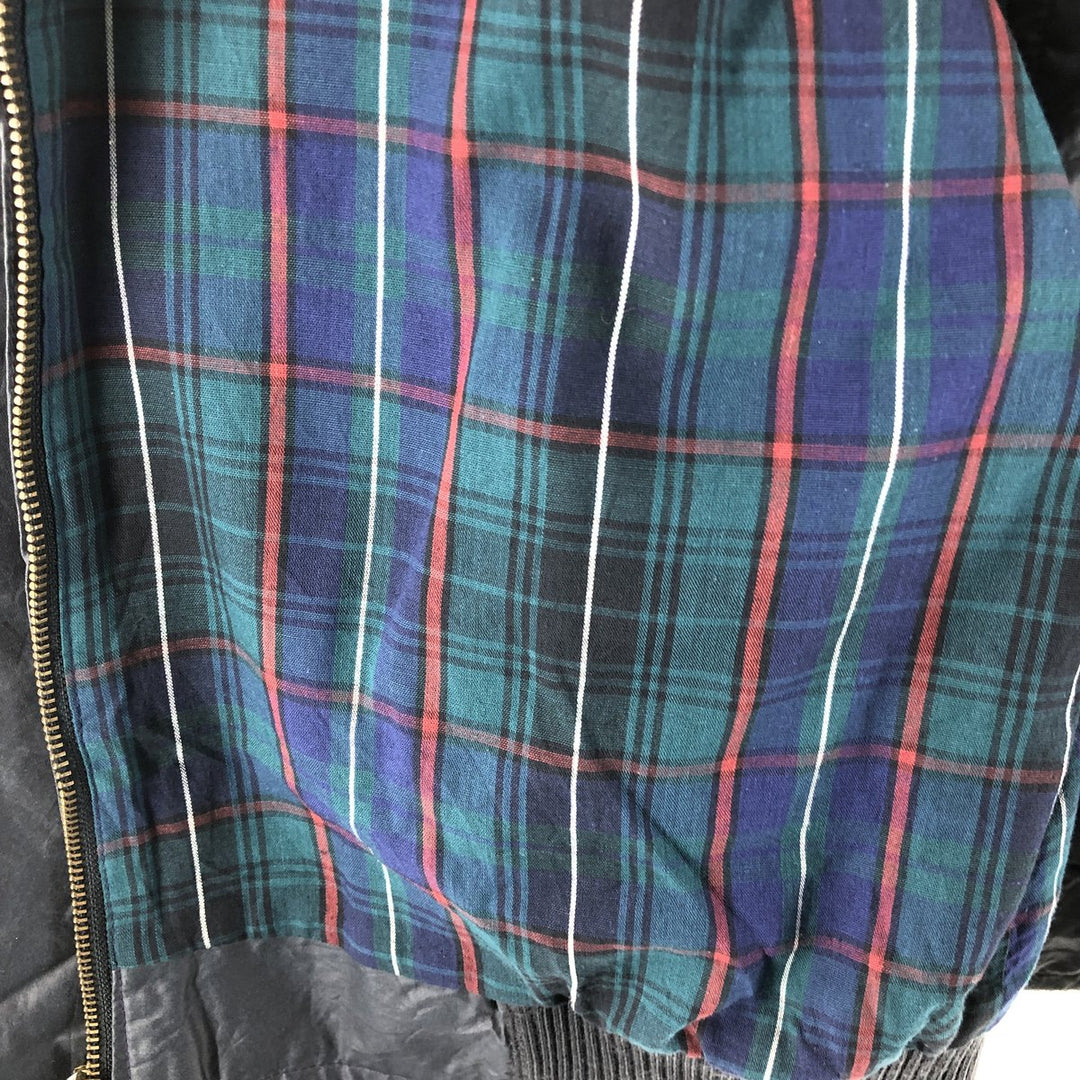 90'S WOOLRICH Harrington jacket type cotton blouson made in USA men's size L vintage cotton navy blue type Vintage Second Hand