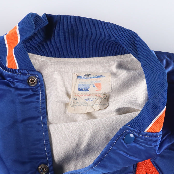 70s~ PYRAMID MLB New York Mets Nylon Stadium Jacket Award Jacket Made in USA Men's XL Vintage Nylon blue type Vintage Second Hand