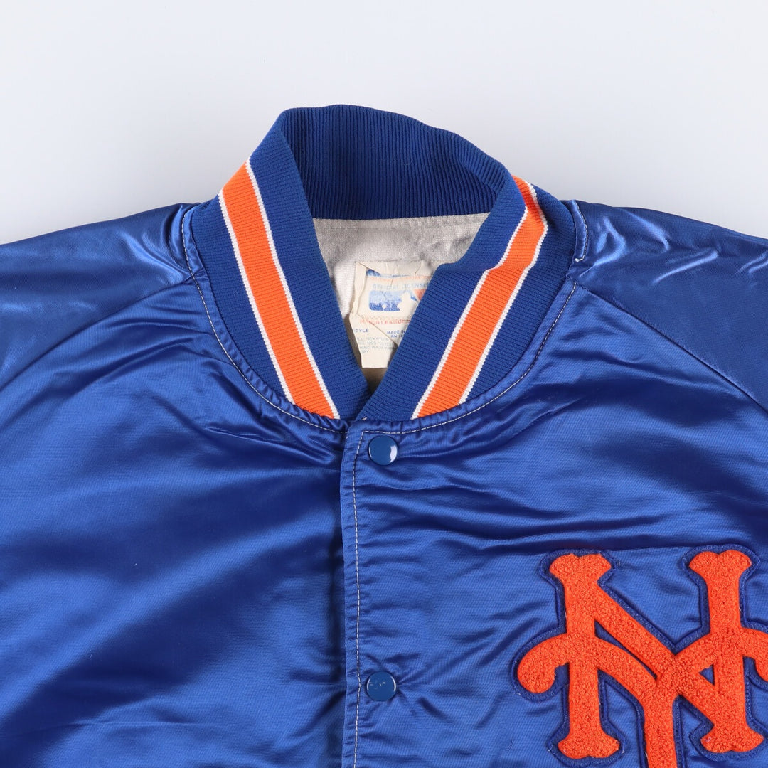 70s~ PYRAMID MLB New York Mets Nylon Stadium Jacket Award Jacket Made in USA Men's XL Vintage Nylon blue type Vintage Second Hand