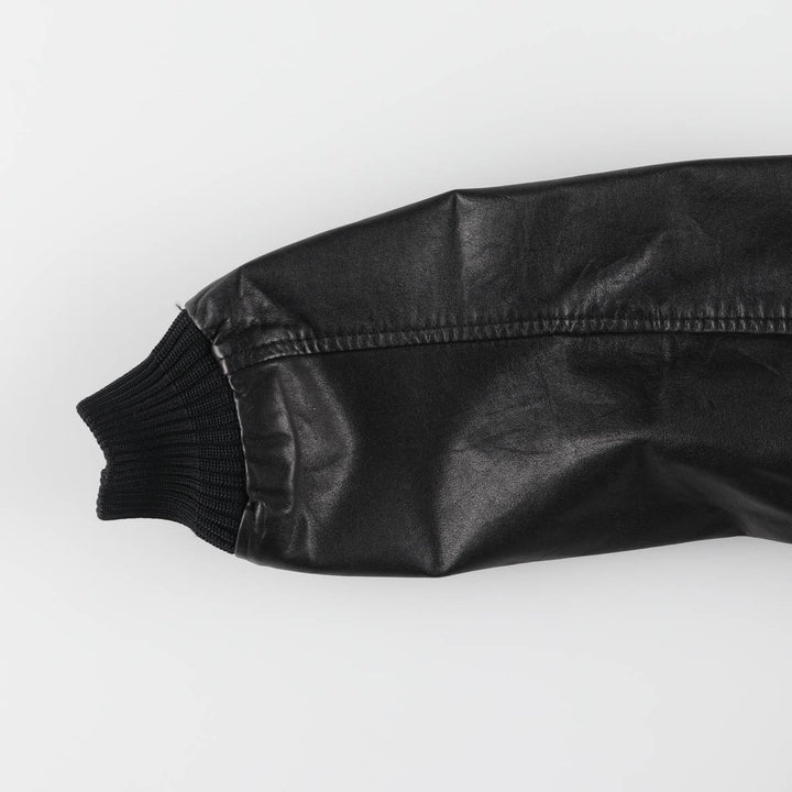 Vintage 80'S Lee A-2 Leather Flight Jacket, Men's M Size genuine leather black type Vintage Second Hand