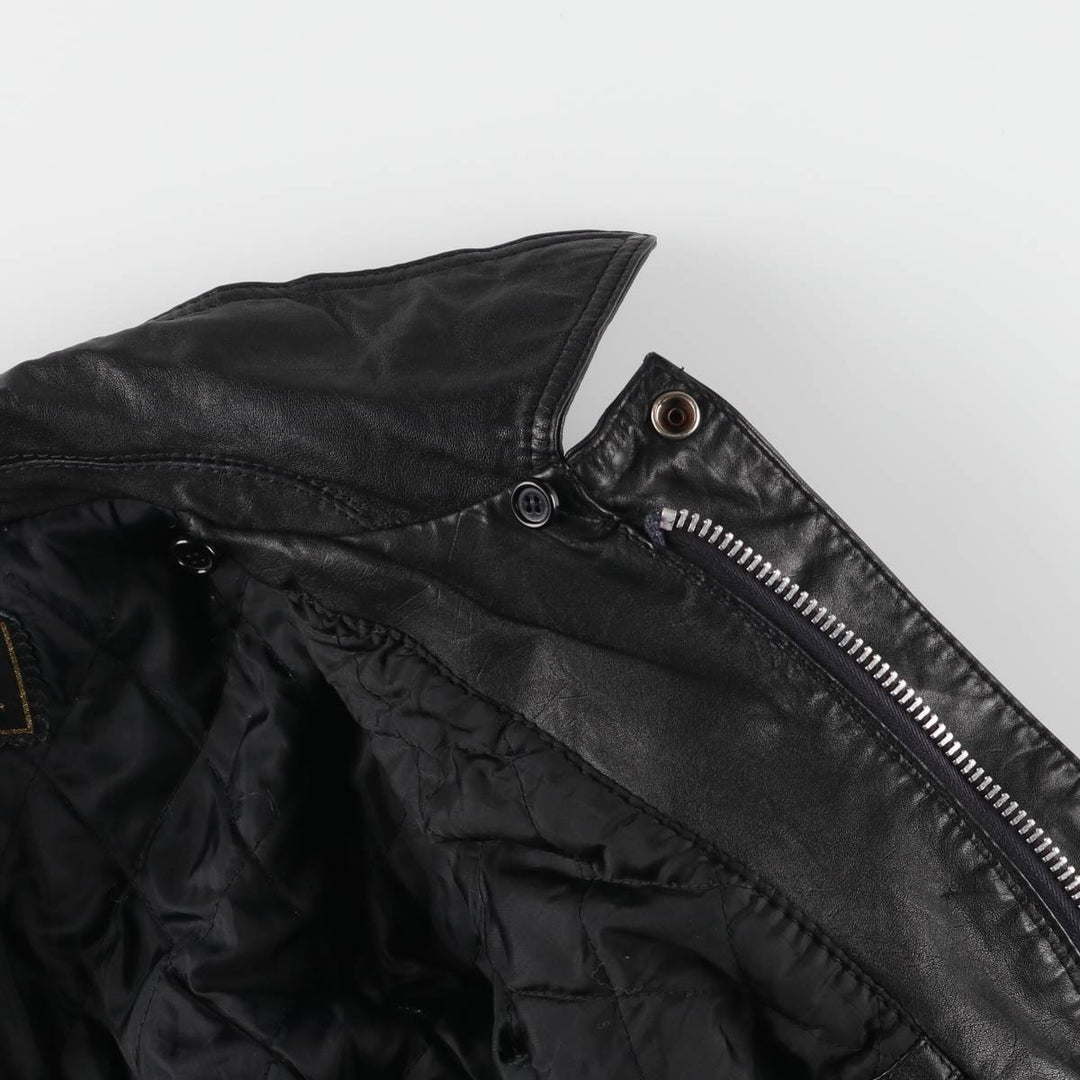 Vintage 80'S Lee A-2 Leather Flight Jacket, Men's M Size genuine leather black type Vintage Second Hand