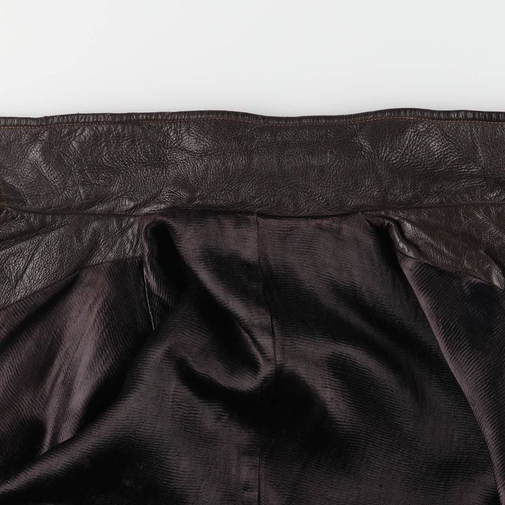 Leather blouson type, men's size M, vintage unclear brown type Vintage Second Hand