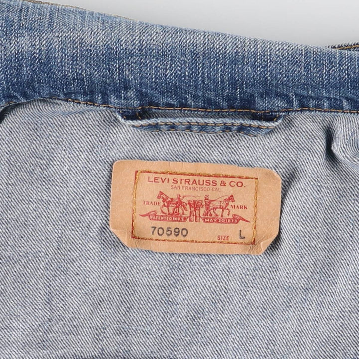Levi's 70590 Euro Model Denim Jacket, Women's Size L cotton blue type Vintage Second Hand