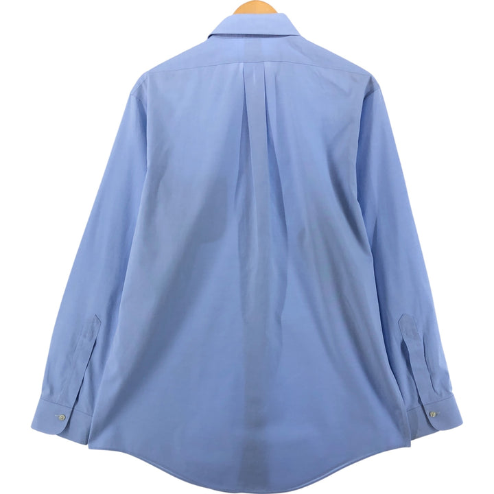 Brooks Brothers Est.1818 SLIM FIT Wide Collar Long Sleeve Cotton Shirt Men's Size L cotton Blue type light blue Vintage Second Hand