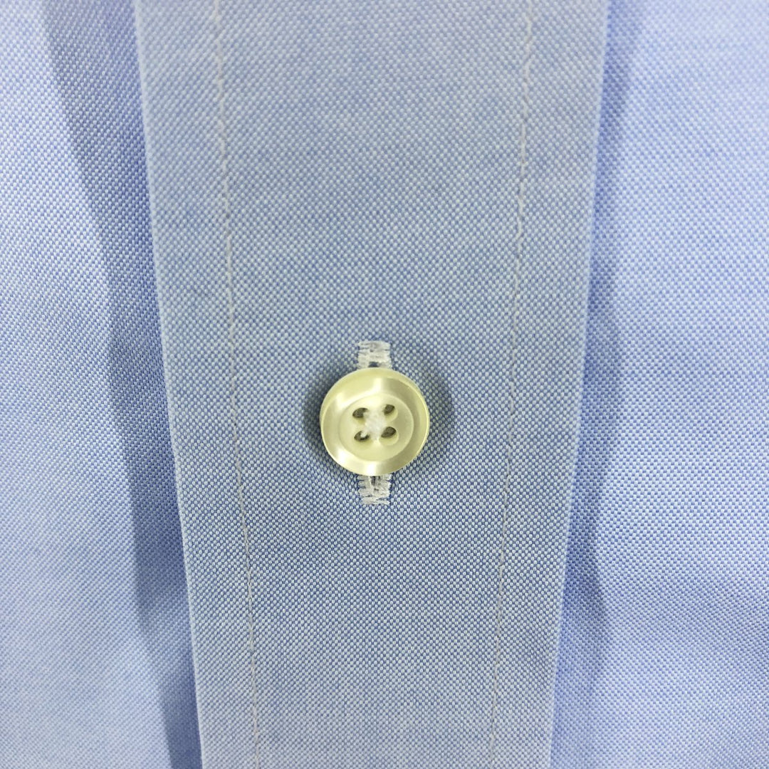 Brooks Brothers Est.1818 SLIM FIT Wide Collar Long Sleeve Cotton Shirt Men's Size L cotton Blue type light blue Vintage Second Hand