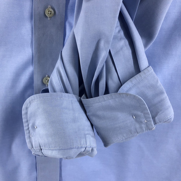 Brooks Brothers Est.1818 SLIM FIT Wide Collar Long Sleeve Cotton Shirt Men's Size L cotton Blue type light blue Vintage Second Hand