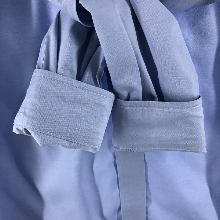 Brooks Brothers Est.1818 SLIM FIT Wide Collar Long Sleeve Cotton Shirt Men's Size L cotton Blue type light blue Vintage Second Hand