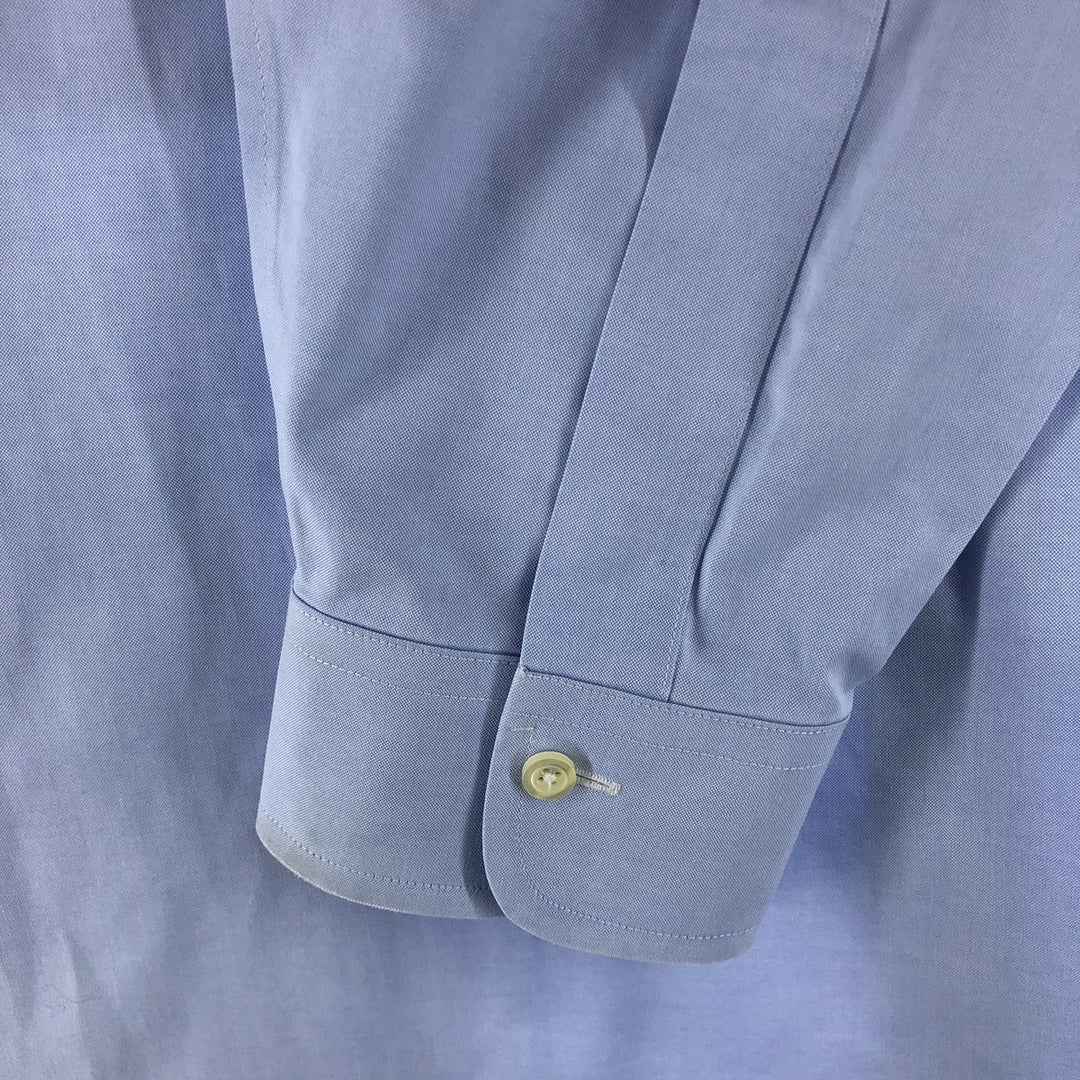 Brooks Brothers Est.1818 SLIM FIT Wide Collar Long Sleeve Cotton Shirt Men's Size L cotton Blue type light blue Vintage Second Hand