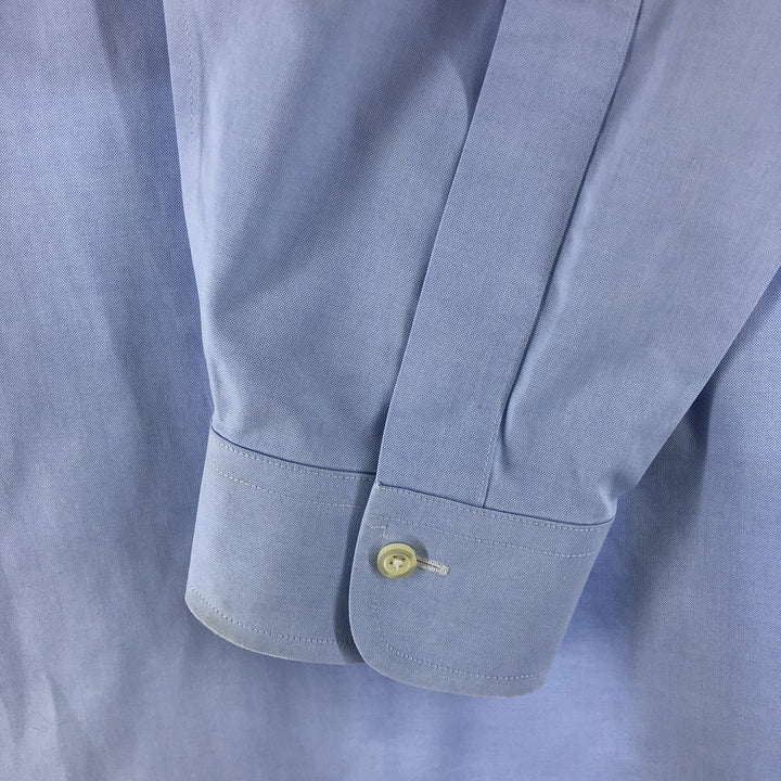 Brooks Brothers Est.1818 SLIM FIT Wide Collar Long Sleeve Cotton Shirt Men's Size L cotton Blue type light blue Vintage Second Hand