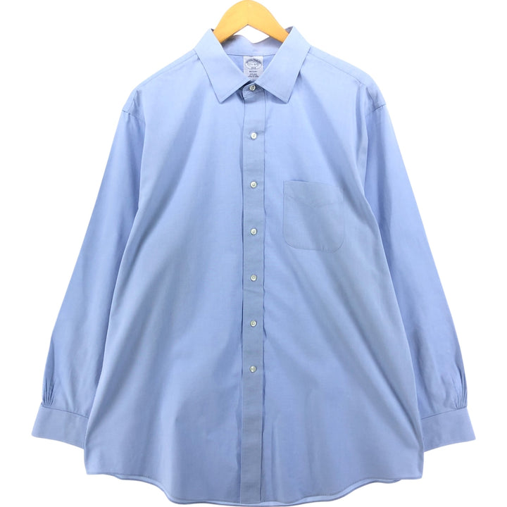 Brooks Brothers Est.1818 REGENT Long Sleeve Cotton Shirt Men's XL cotton blue type Vintage Second Hand