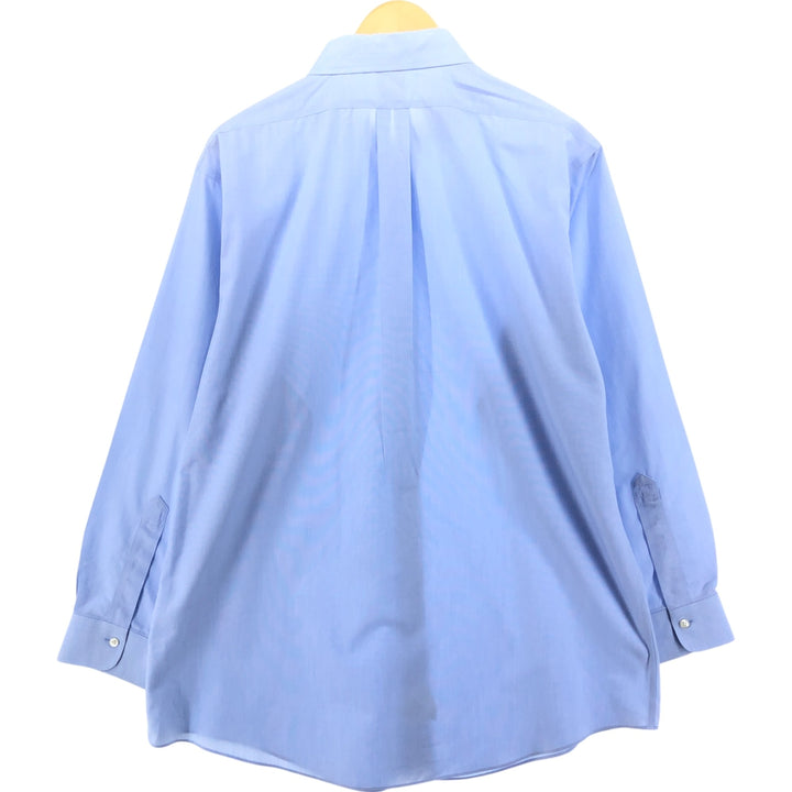 Brooks Brothers Est.1818 REGENT Wide Collar Long Sleeve Cotton Shirt Men's XL Supima Cotton Blue type light blue Vintage Second Hand