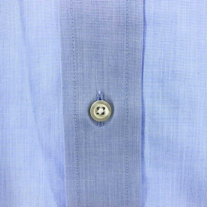 Brooks Brothers Est.1818 REGENT Wide Collar Long Sleeve Cotton Shirt Men's XL Supima Cotton Blue type light blue Vintage Second Hand