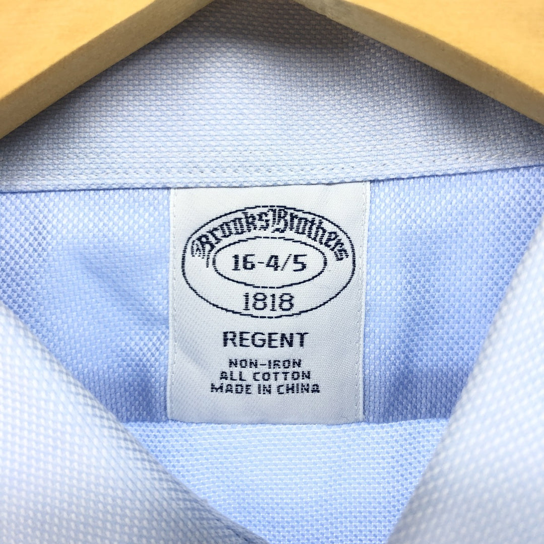 Brooks Brothers 1818 REGENT Wide Collar Long Sleeve Cotton Shirt Men's Size L cotton Blue type light blue Vintage Second Hand