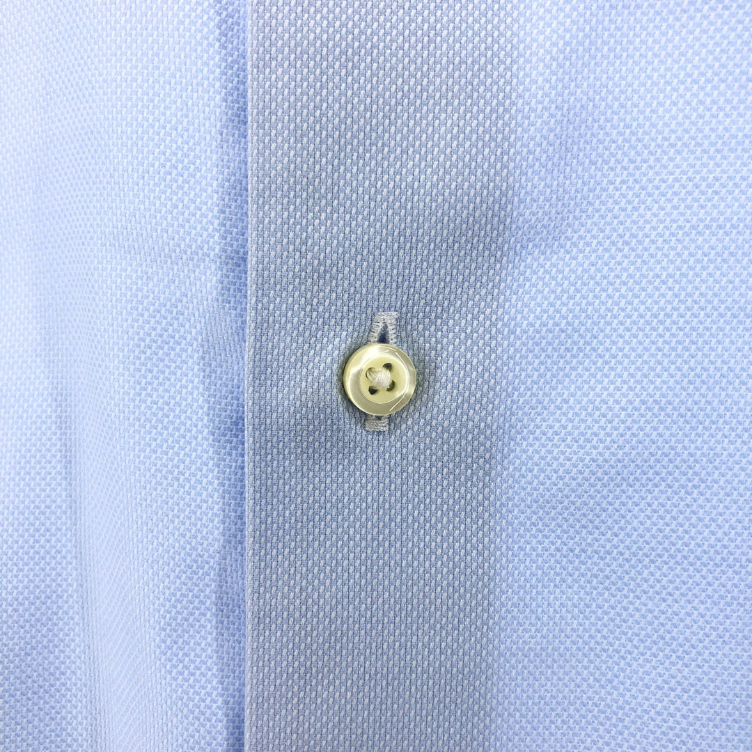 Brooks Brothers 1818 REGENT Wide Collar Long Sleeve Cotton Shirt Men's Size L cotton Blue type light blue Vintage Second Hand