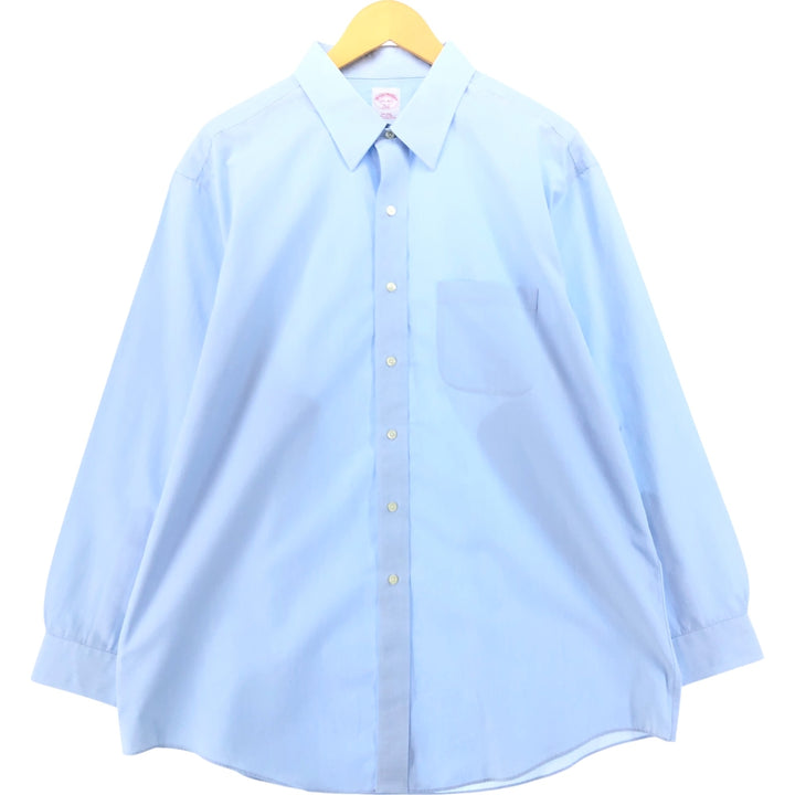 Brooks Brothers 346 long sleeve cotton shirt, men's size XL cotton blue type Vintage Second Hand