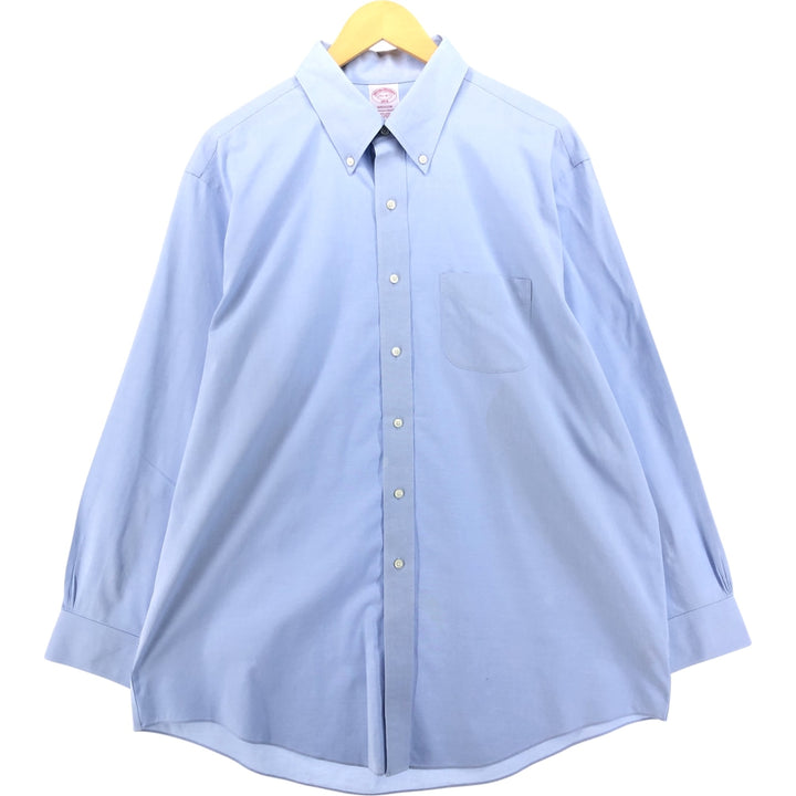 Brooks Brothers Est.1818 MADISON Long Sleeve Button Down Shirt, Men's XL cotton blue type Vintage Second Hand