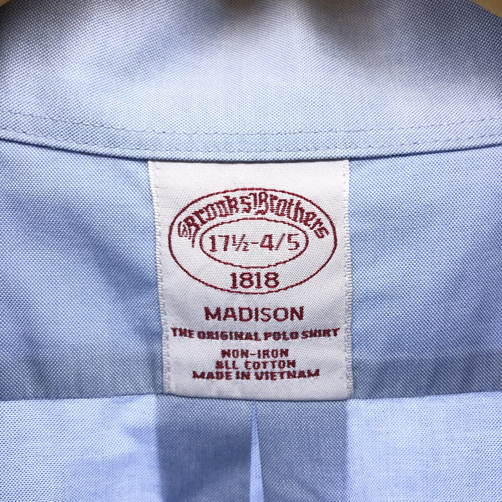 Brooks Brothers Est.1818 MADISON Long Sleeve Button Down Shirt, Men's XL cotton blue type Vintage Second Hand