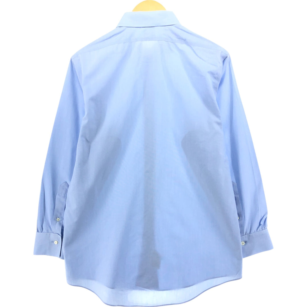 Brooks Brothers Milano Wide Collar Long Sleeve Cotton Shirt, Men's Size L Supima Cotton blue type Vintage Second Hand
