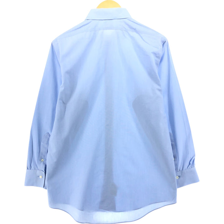 Brooks Brothers Milano Wide Collar Long Sleeve Cotton Shirt, Men's Size L Supima Cotton blue type Vintage Second Hand