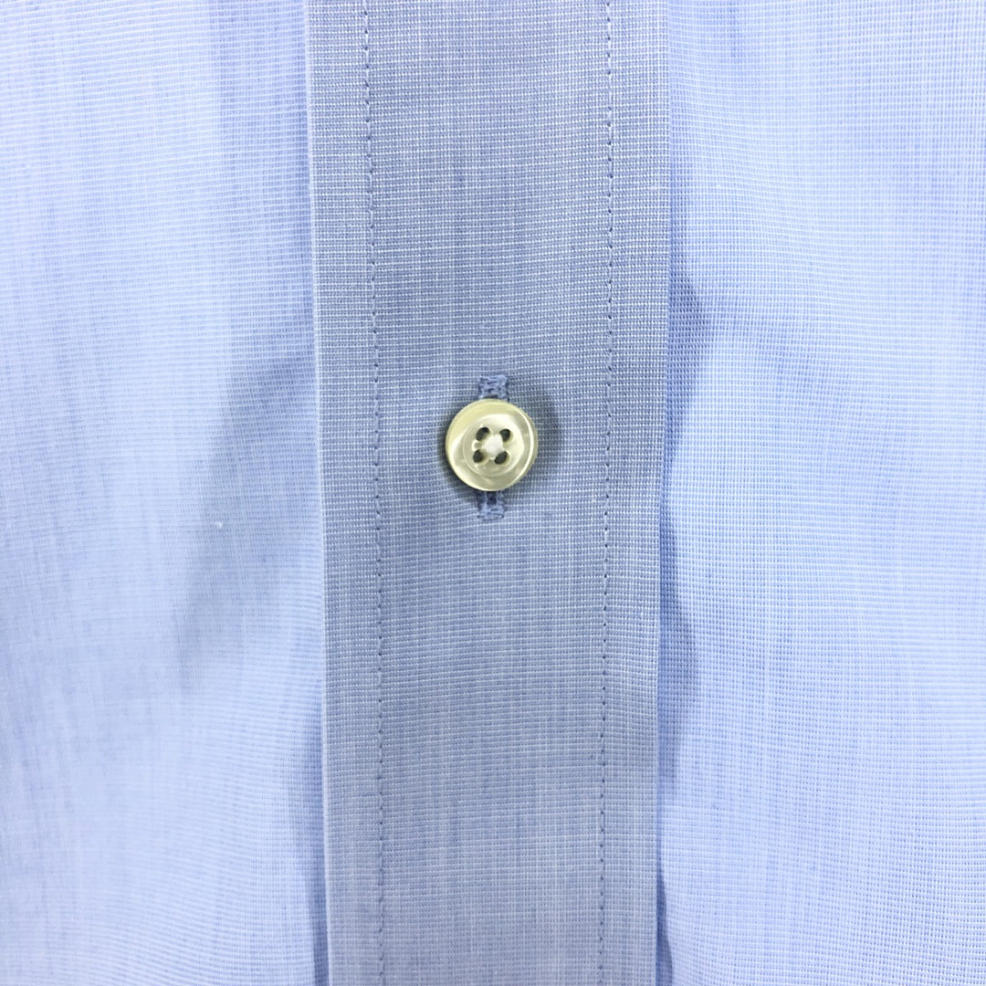 Brooks Brothers Milano Wide Collar Long Sleeve Cotton Shirt, Men's Size L Supima Cotton blue type Vintage Second Hand