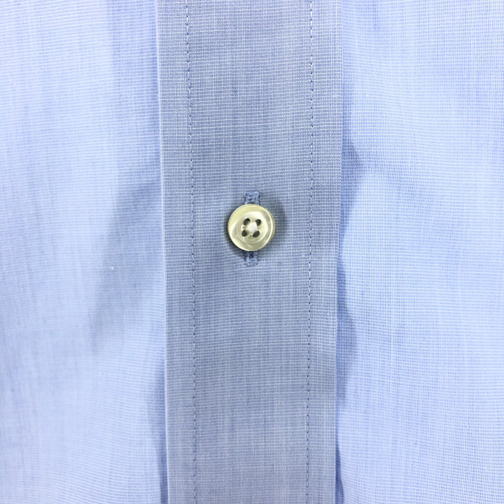 Brooks Brothers Milano Wide Collar Long Sleeve Cotton Shirt, Men's Size L Supima Cotton blue type Vintage Second Hand