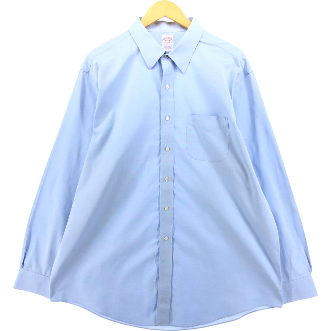 Brooks Brothers Est.1818 MADISON Long Sleeve Cotton Shirt, Men's XXL Supima Cotton blue type Vintage Second Hand