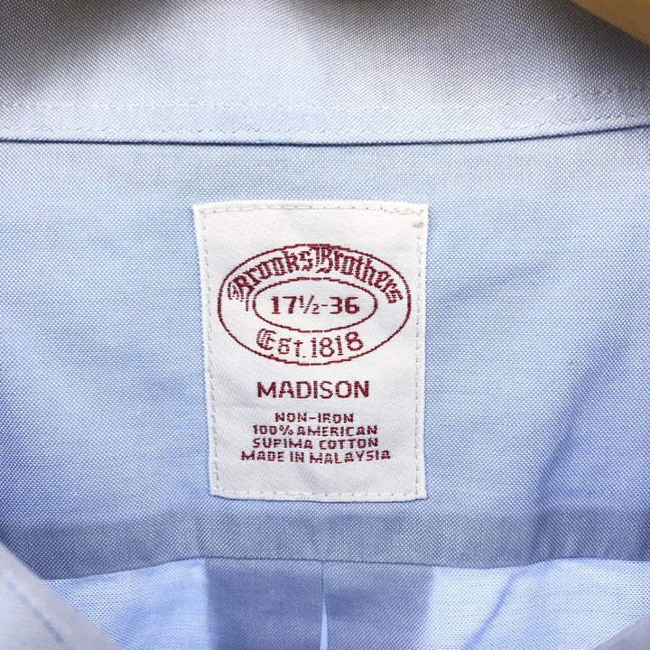 Brooks Brothers Est.1818 MADISON Long Sleeve Cotton Shirt, Men's XXL Supima Cotton blue type Vintage Second Hand