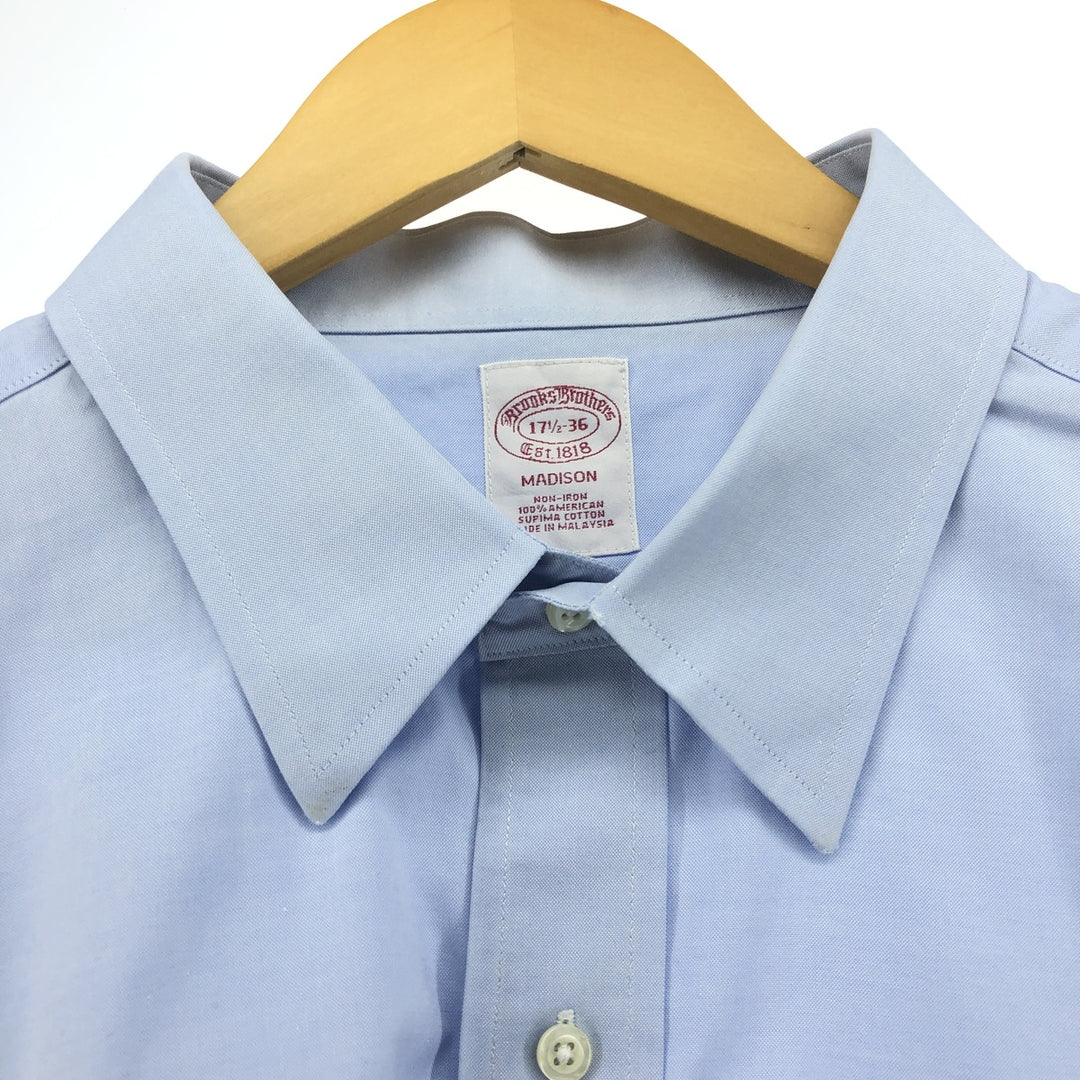 Brooks Brothers Est.1818 MADISON Long Sleeve Cotton Shirt, Men's XXL Supima Cotton blue type Vintage Second Hand