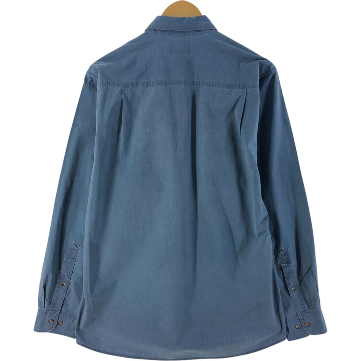 80'S Banana Republic Vintage Long Sleeve Cotton Shirt, Men's Size L cotton Blue type light blue Vintage Second Hand