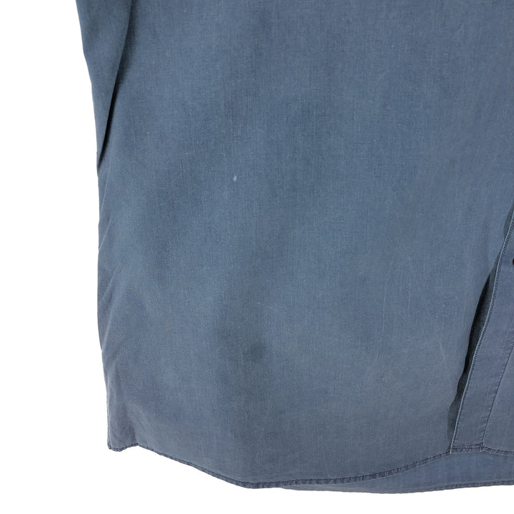 80'S Banana Republic Vintage Long Sleeve Cotton Shirt, Men's Size L cotton Blue type light blue Vintage Second Hand